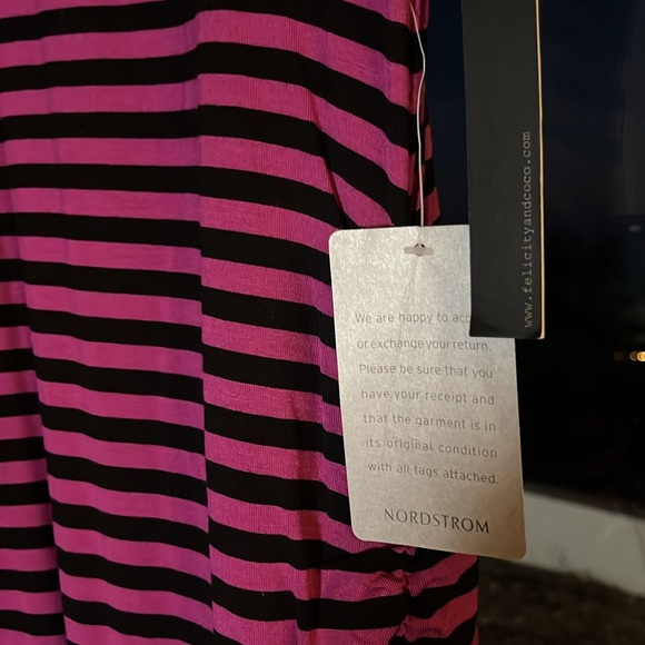 NWT Felicity & Coco Mason Purple Stripes Dress - Picture 4 of 5